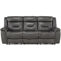 Northside Leather Power Reclining Sofa in Dark Gray by Homelegance