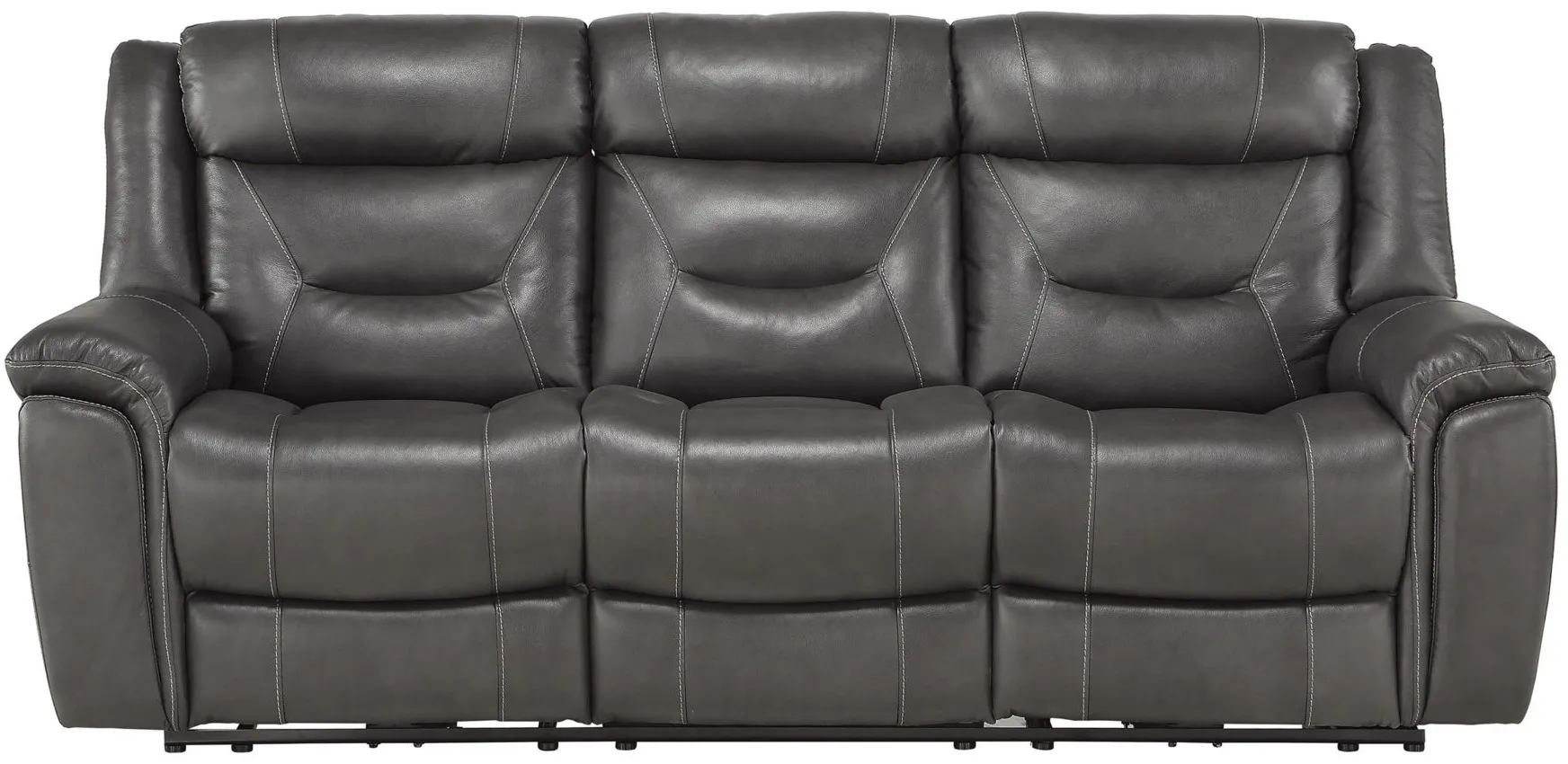 Northside Leather Power Reclining Sofa in Dark Gray by Homelegance