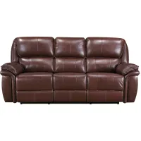 Hazen Double Reclining Sofa in Brown by Homelegance