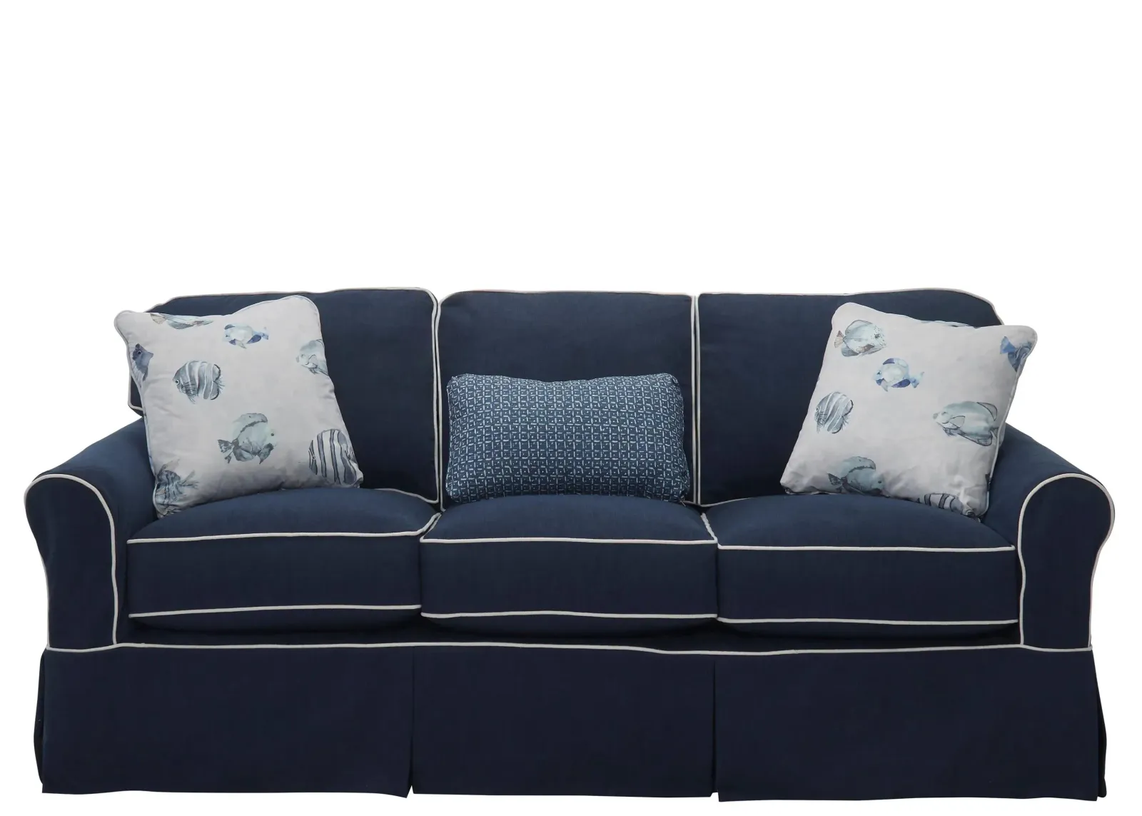 Mariner Slipcover Sofa in Blue by Emeraldcraft