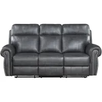 Anaheim Double Reclining Sofa in Gray by Homelegance