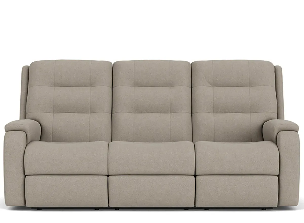 Halenbeck Triple Power Sofa in Fossil by Flexsteel