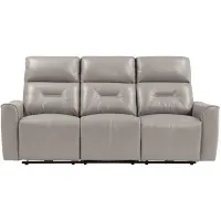 Sonata Power Double Reclining Sofa in Light Gray by Homelegance
