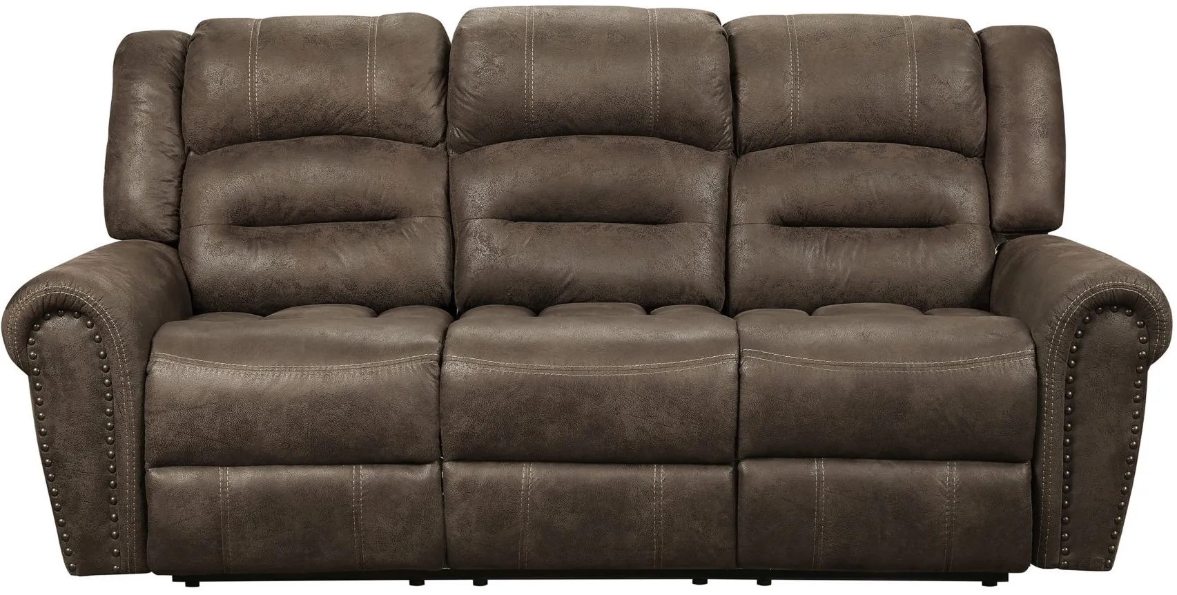 Turkish Double Reclining Sofa in Brown by Homelegance