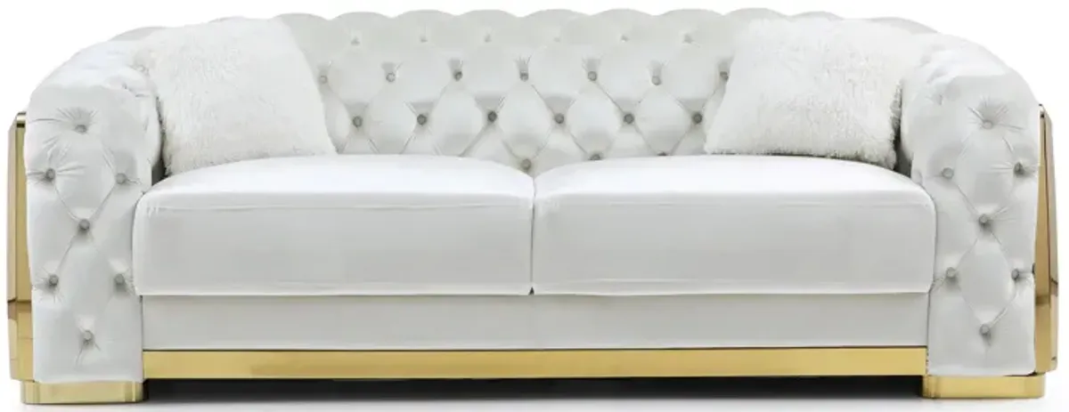 Lexi Sofa in Ivory by Glory Furniture