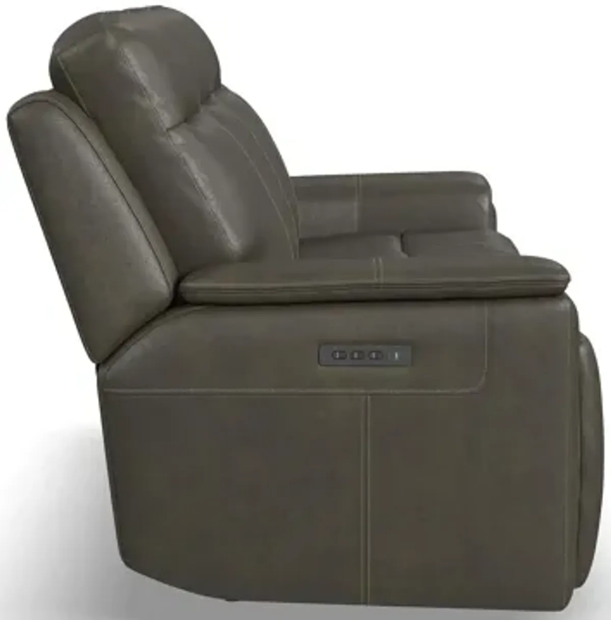 Odell Leather Power Reclining Sofa with Power Headrest and Lumbar