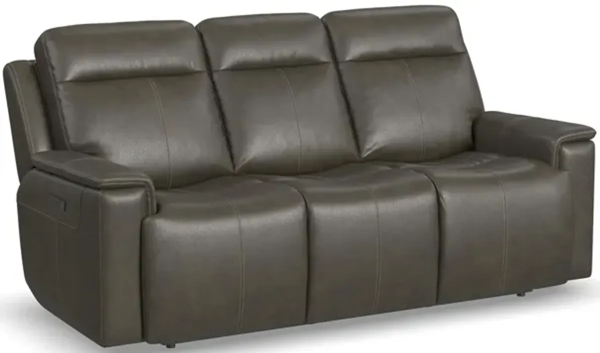 Odell Leather Power Reclining Sofa with Power Headrest and Lumbar