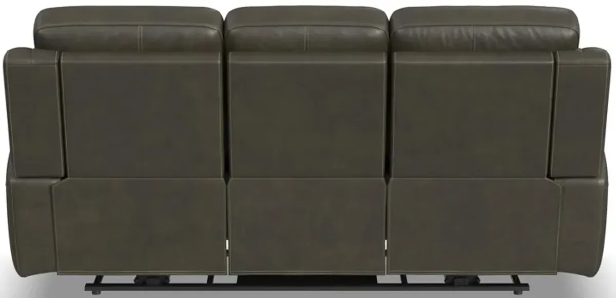 Odell Leather Power Reclining Sofa with Power Headrest and Lumbar