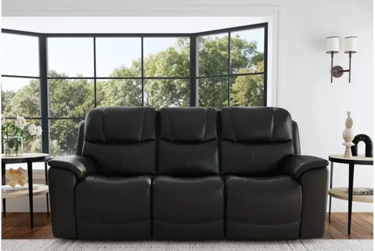 Crew Leather Power Reclining Sofa with Power Headrest and Lumbar