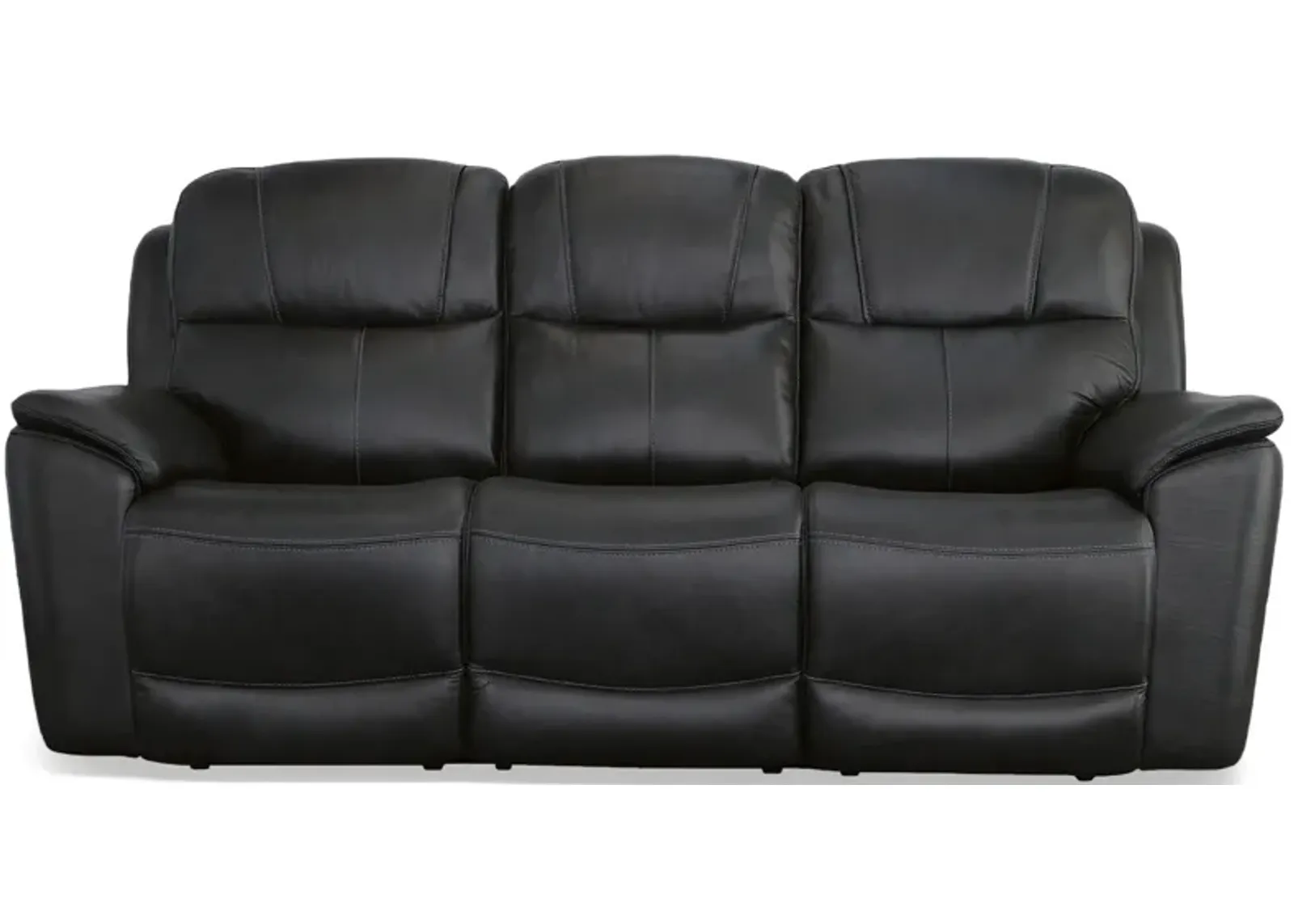 Crew Leather Power Reclining Sofa with Power Headrest and Lumbar