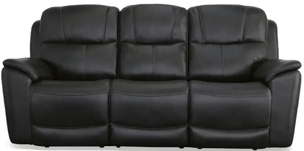 Crew Leather Power Reclining Sofa with Power Headrest and Lumbar