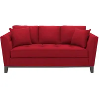 Macauley Apartment Sofa in Suede So Soft Cardinal by H.M. Richards