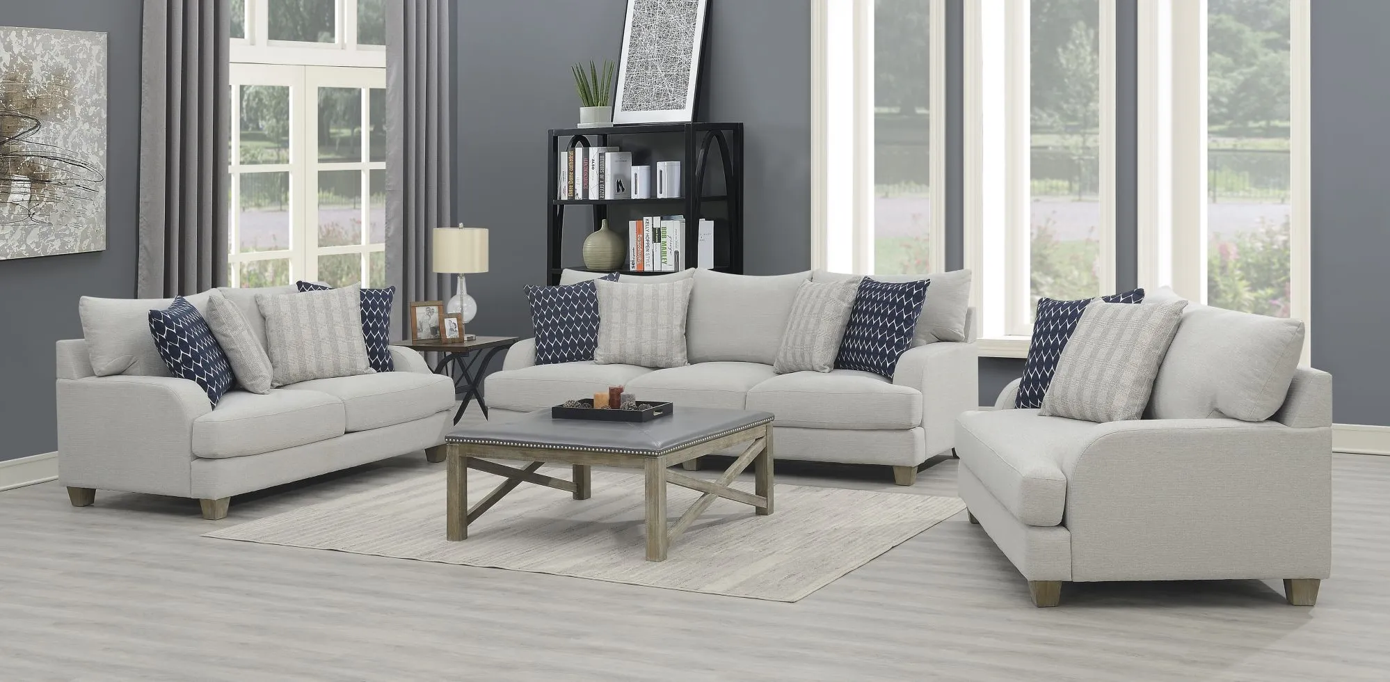 Laney Sofa in Harbor Gray by Emerald Home Furnishings