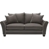 Briarwood Apartment Sofa in Suede So Soft Slate/Lt Taupe by H.M. Richards