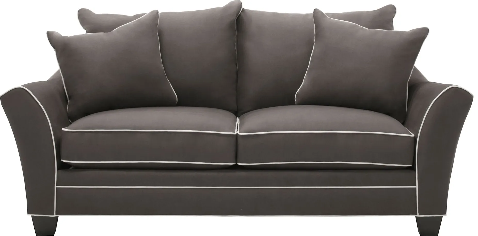 Briarwood Apartment Sofa in Suede So Soft Slate/Lt Taupe by H.M. Richards