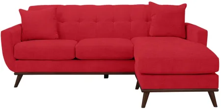 Milo Reversible Sofa Chaise in Suede-So-Soft Cardinal by H.M. Richards
