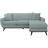 Milo Reversible Sofa Chaise in Suede-So-Soft Hydra by H.M. Richards
