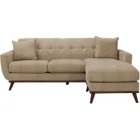 Milo Reversible Sofa Chaise in Sugar Shack Putty by H.M. Richards