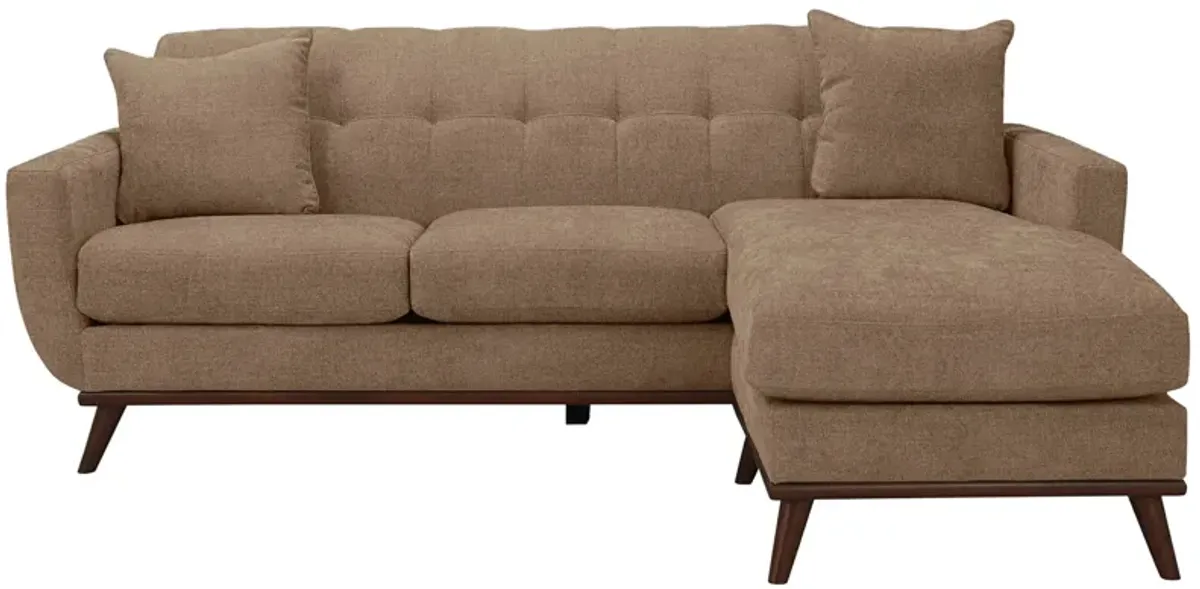 Milo Reversible Sofa Chaise in Suede-So-Soft Khaki by H.M. Richards