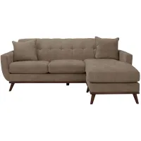 Milo Reversible Sofa Chaise in Suede-So-Soft Mineral by H.M. Richards