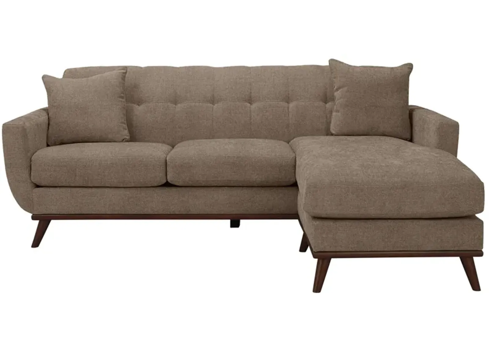 Milo Reversible Sofa Chaise in Suede-So-Soft Mineral by H.M. Richards