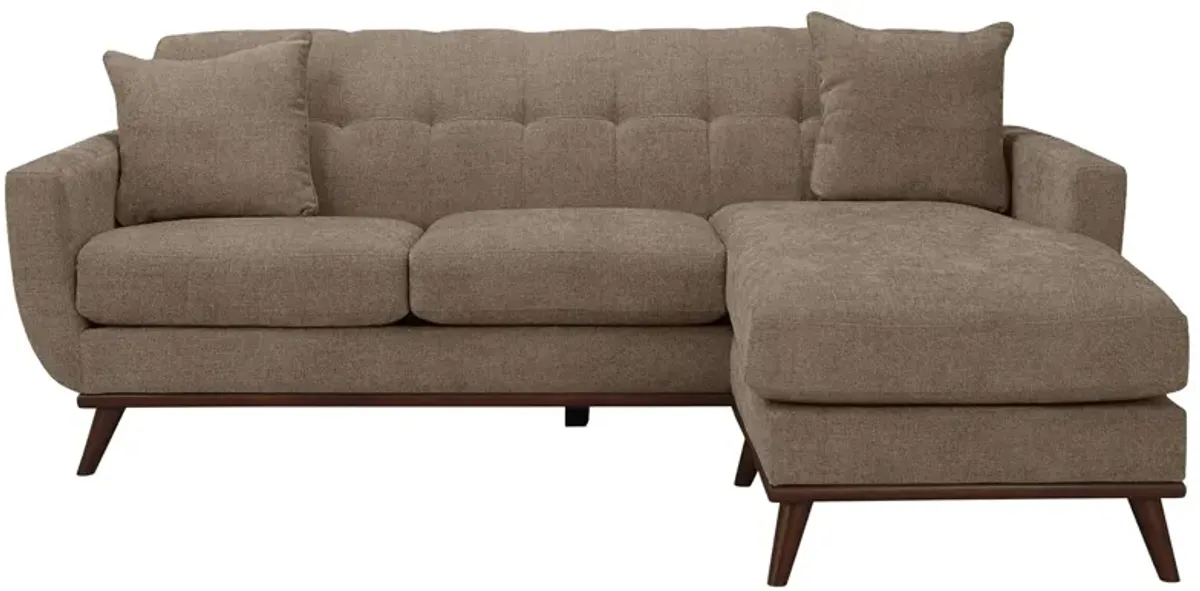 Milo Reversible Sofa Chaise in Suede-So-Soft Mineral by H.M. Richards