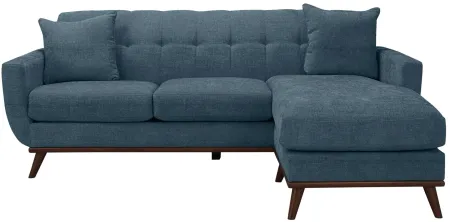 Milo Reversible Sofa Chaise in Suede-So-Soft Indigo by H.M. Richards