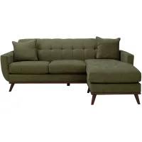Milo Reversible Sofa Chaise in Elliot Avocado by H.M. Richards