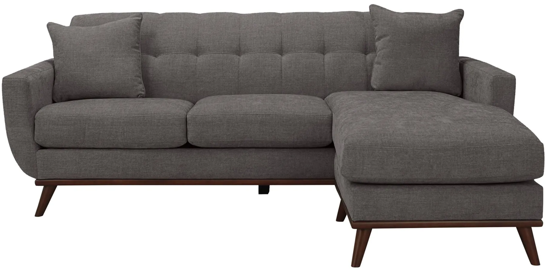 Milo Reversible Sofa Chaise in Suede-So-Soft Platnium by H.M. Richards
