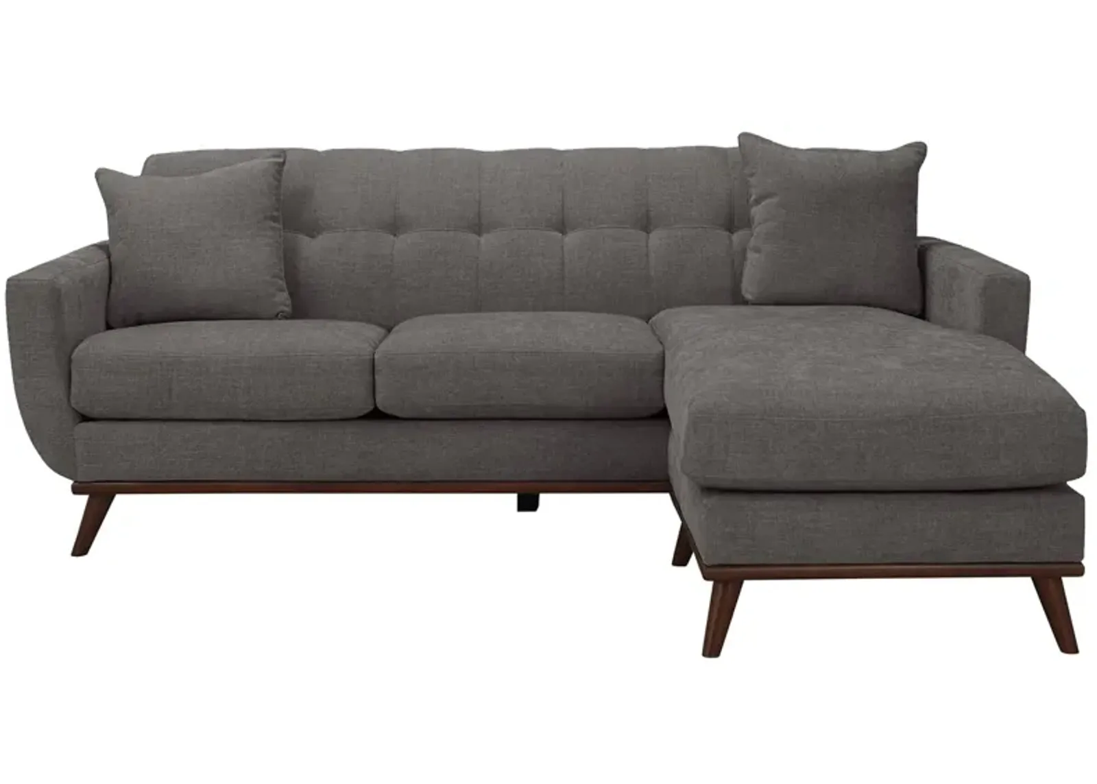 Milo Reversible Sofa Chaise in Suede-So-Soft Platnium by H.M. Richards