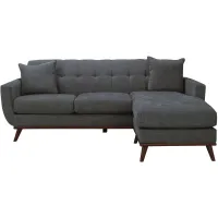 Milo Reversible Sofa Chaise in Elliot Graphite by H.M. Richards