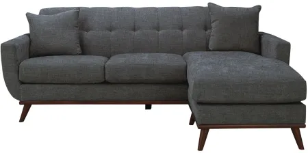 Milo Reversible Sofa Chaise in Elliot Graphite by H.M. Richards