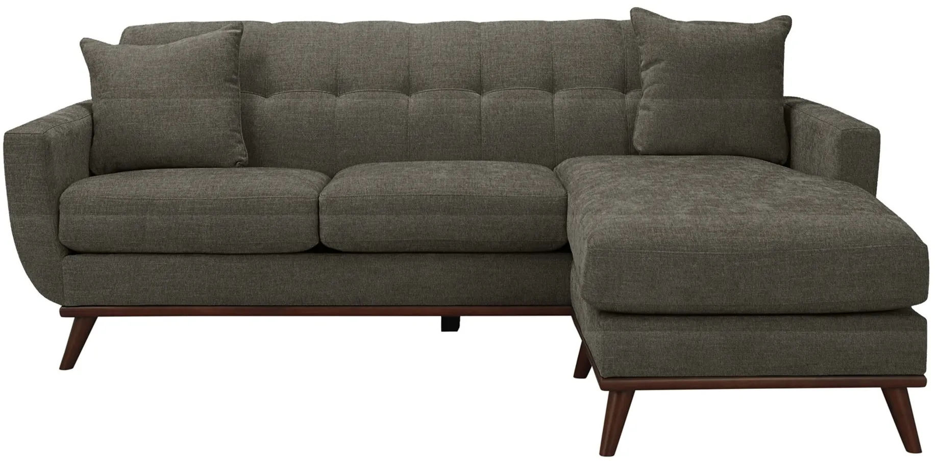 Milo Reversible Sofa Chaise in Suede-So-Soft Greystone by H.M. Richards