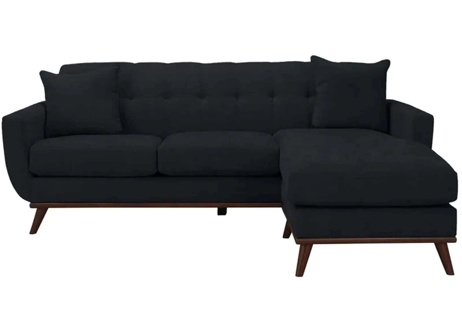 Milo Reversible Sofa Chaise in Suede-So-Soft Midnight by H.M. Richards