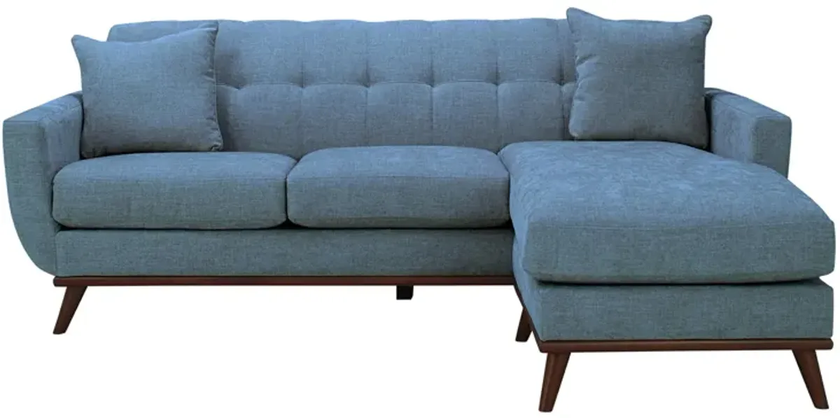 Milo Reversible Sofa Chaise in Elliot French Blue by H.M. Richards