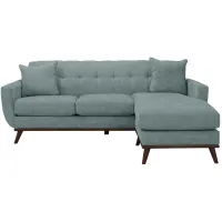Milo Reversible Sofa Chaise in Santa Rosa Turquoise by H.M. Richards