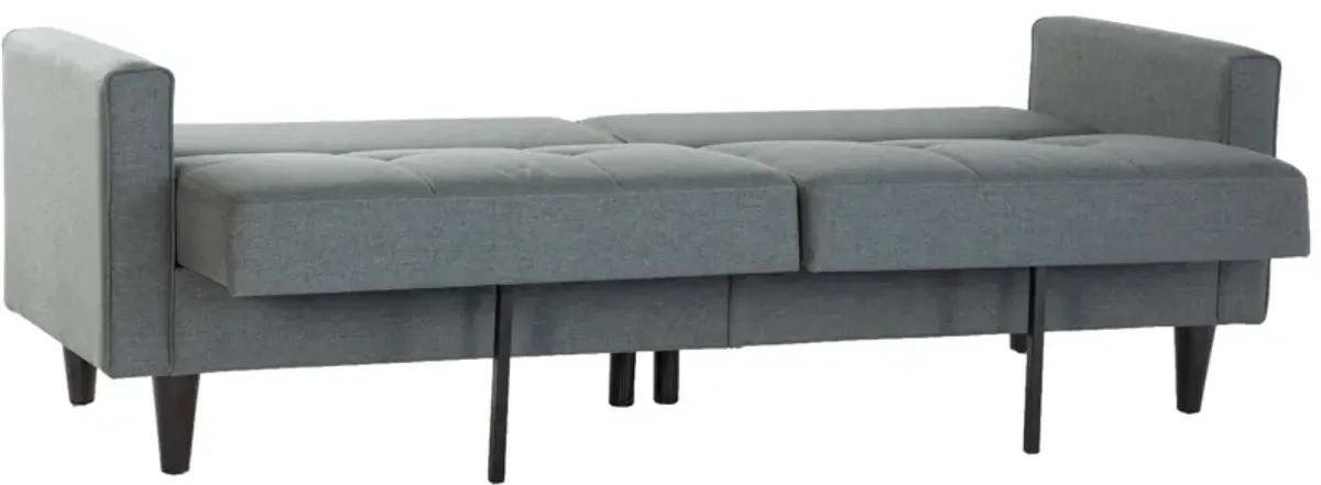 Covington Futon Sofa with Storage in Gray by HUDSON GLOBAL MARKETING USA