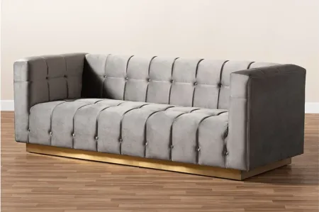Loreto Sofa in Gray/Gold by Wholesale Interiors