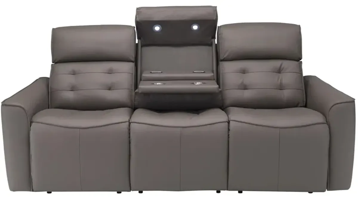 Hanlin Power Sofa w/ Power Headrest, Lumbar and Drop Down Table