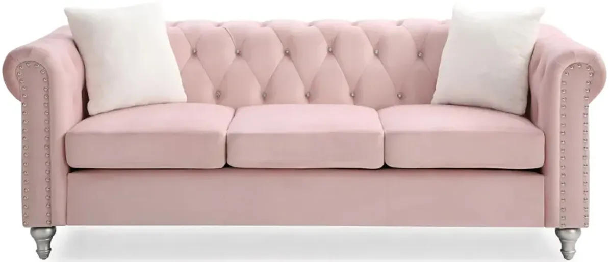 Raisa Sofa in Pink by Glory Furniture