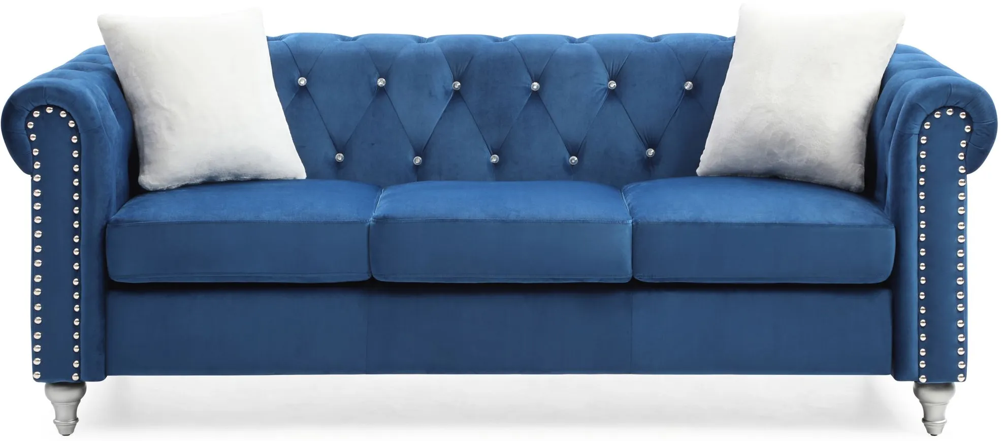 Raisa Sofa in Navy Blue by Glory Furniture