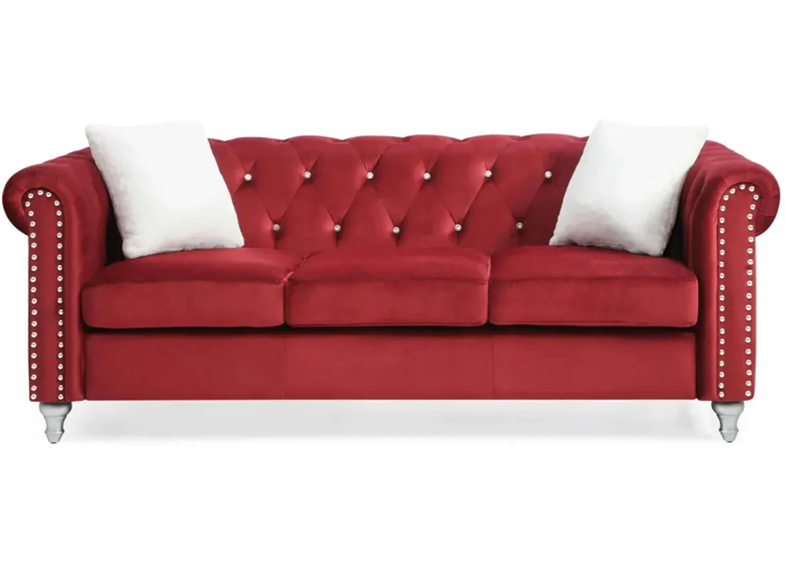 Raisa Sofa in Burgundy by Glory Furniture