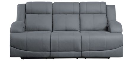 Brennen Power Reclining Sofa in Graphite Blue by Homelegance
