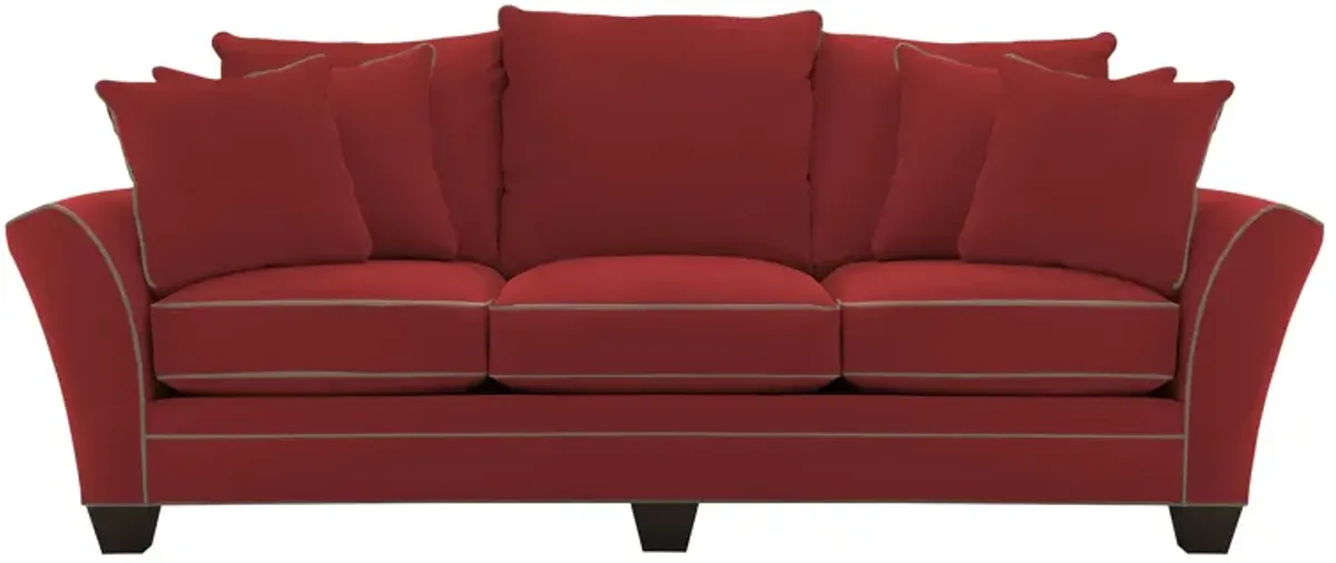 Briarwood Sofa in Suede So Soft Cardinal/Mineral by H.M. Richards