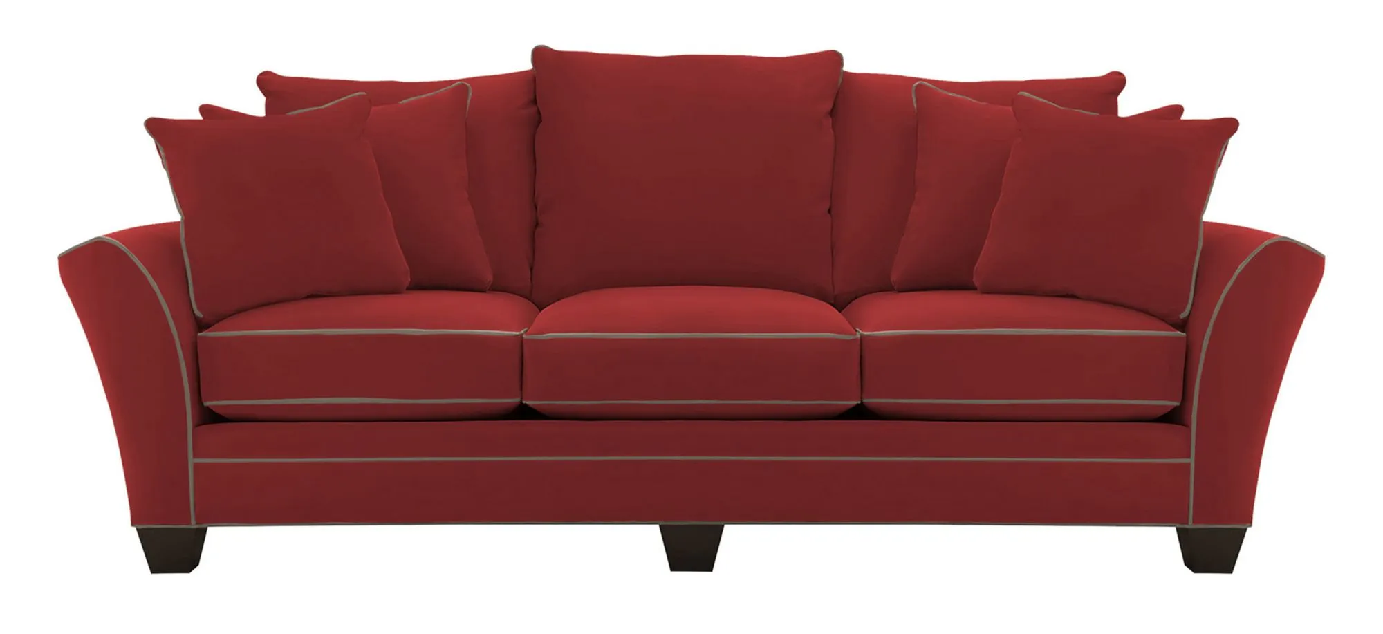 Briarwood Sofa in Suede So Soft Cardinal/Mineral by H.M. Richards