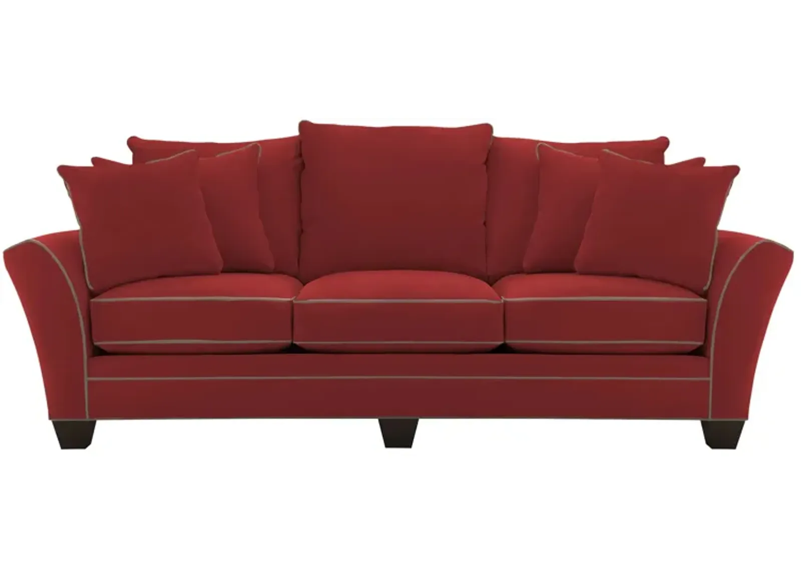 Briarwood Sofa in Suede So Soft Cardinal/Mineral by H.M. Richards