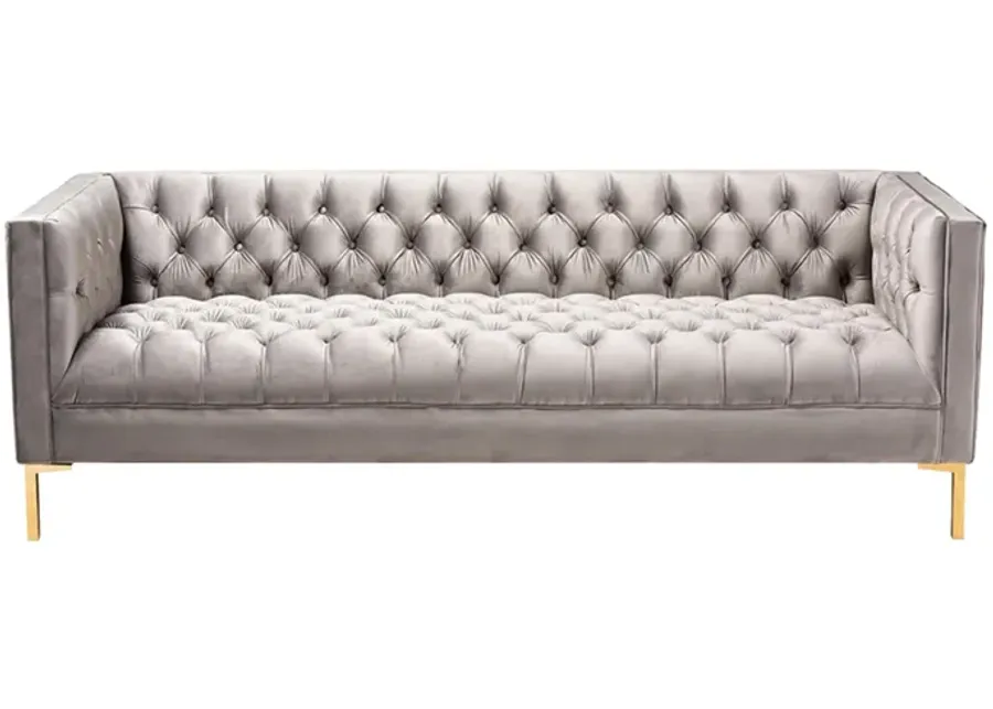 Zanetta Sofa in Gray/Gold by Wholesale Interiors