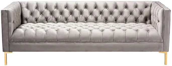 Zanetta Sofa in Gray/Gold by Wholesale Interiors