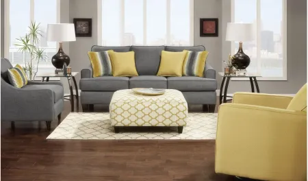 Willoughby Queen Sleeper Sofa in Maxwell Gray by Fusion Furniture