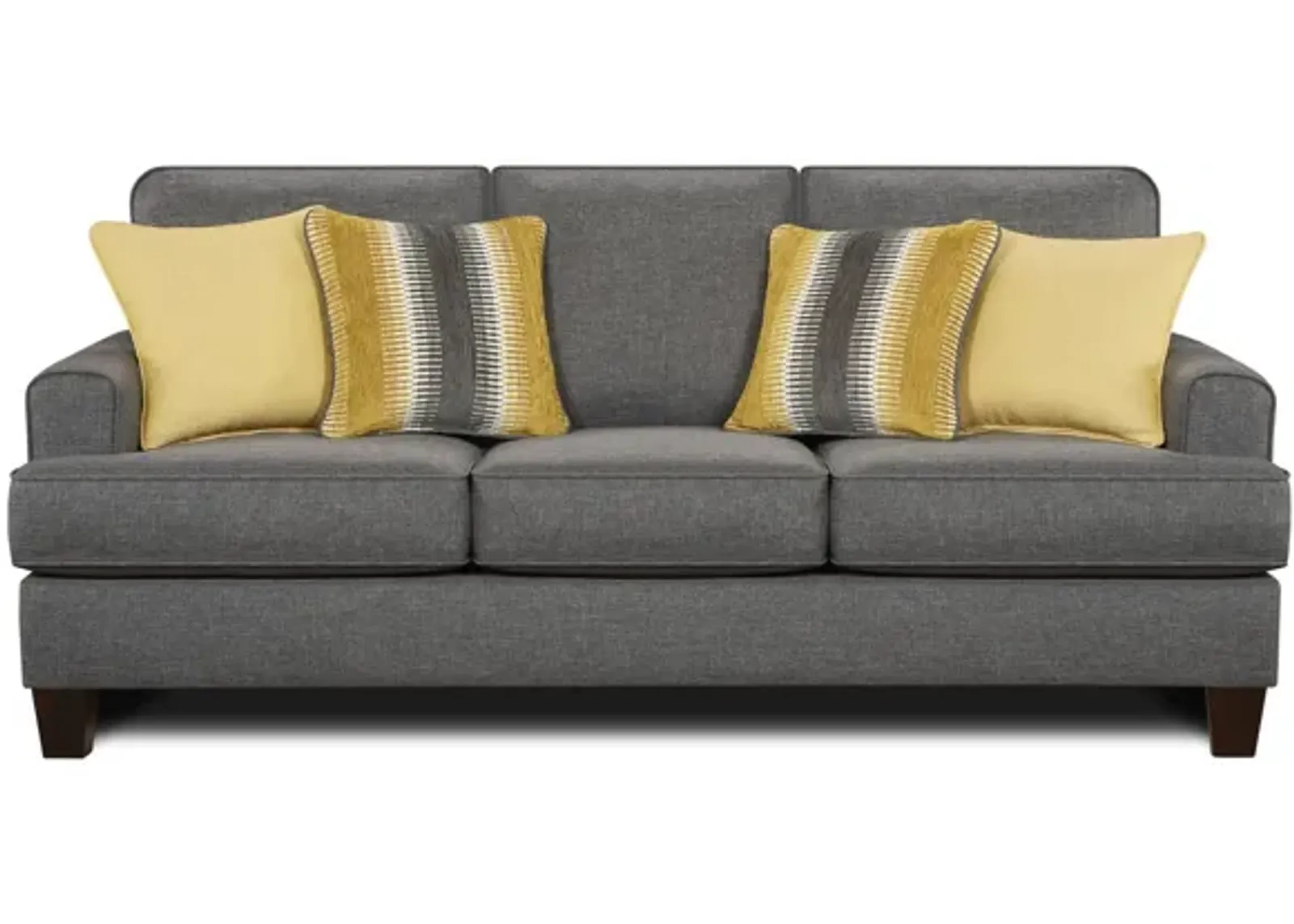 Willoughby Queen Sleeper Sofa in Maxwell Gray by Fusion Furniture